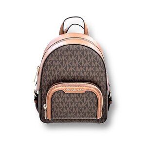 Michael Kors Jaycee XS Convertible Backpack Brown Zip Pocket Mini Bag NWT $398